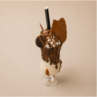 Loaded chocolate Oreo milkshake